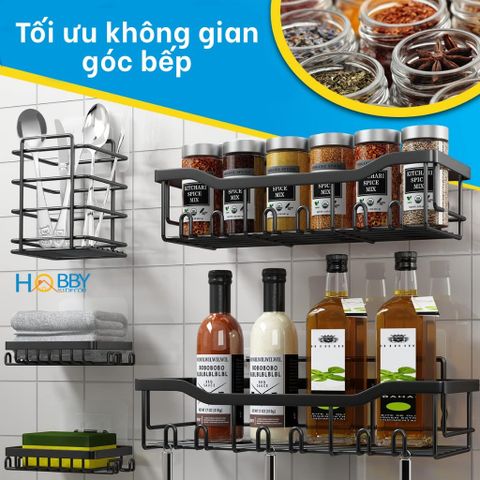 Bộ 5 kệ đựng xà phòng bàn chải đa năng dán tường Hobby home decor KM5D