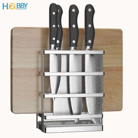 Kệ để dao thớt 2 ngăn Hobby Home Decor DD2N Inox 304 có khay hứng nước