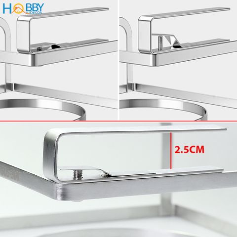 Giá treo nắp vung gắn vào thành tủ bếp Hobby Home Decor NVTT có 8 móc