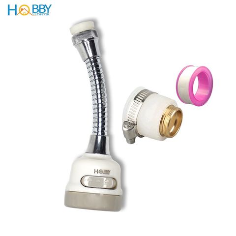 Bộ đầu nối vòi rửa bát tăng áp nối dài thân mềm 3 chế độ phun Hobby Home Decor VSTADAY kèm đầu chuyển ren