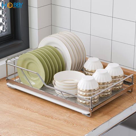 Kệ chén đa năng kèm ống đũa inox 304 Hobby home decor KC8