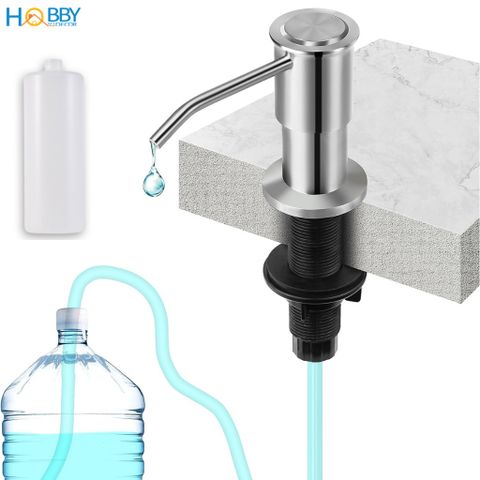 Vòi hút nước rửa chén gắn chậu inox 304 xước Hobby home decor NRC8 có dây và bình