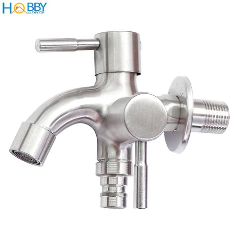 Vòi củ sen lạnh đa năng 2 đầu xả Inox 304 Hobby home decor CS1