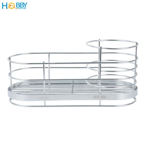 Kệ đựng đồ rửa chén chổi cọ gác bồn inox 304 Hobby home decor KRC13