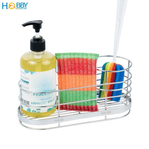 Kệ đựng đồ rửa chén chổi cọ gác bồn inox 304 Hobby home decor KRC13