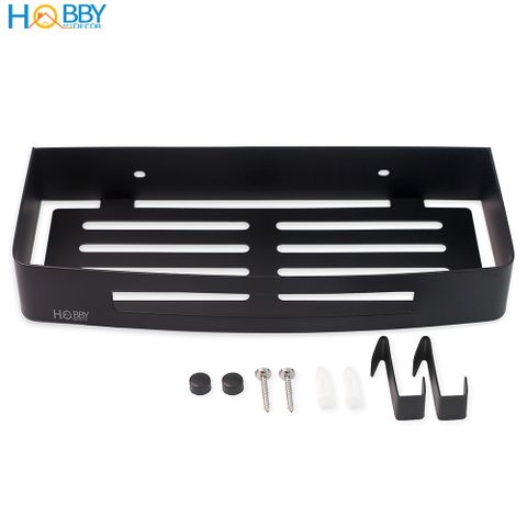 Kệ chữ nhật phòng tắm màu đen Inox 304 gắn tường Hobby Home Decor KCN3