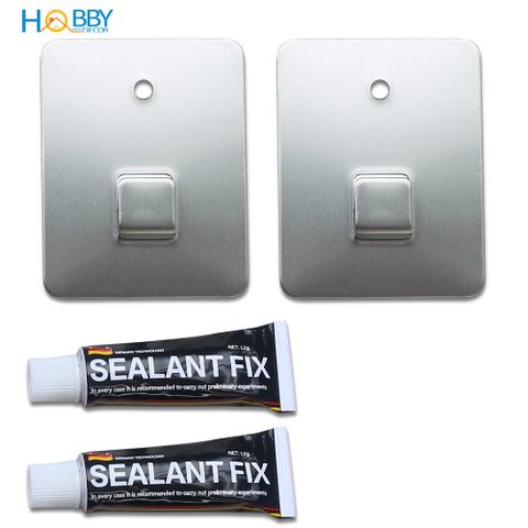 Miếng dán Inox 304 cho dòng kệ rổ nhà bếp HOBBY Home Decor PASS kèm keo dán Sealant Fix 6g