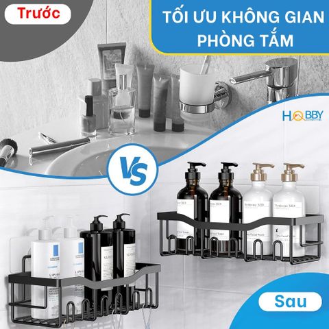Bộ 5 kệ đựng xà phòng bàn chải đa năng dán tường Hobby home decor KM5D