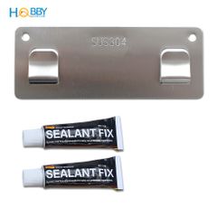 Miếng dán Inox 304 cho dòng kệ rổ nhà bếp HOBBY Home Decor PASS kèm keo dán Sealant Fix 6g