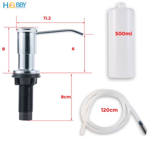 Vòi hút nước rửa chén gắn chậu inox 304 xước Hobby home decor NRC8 có dây và bình