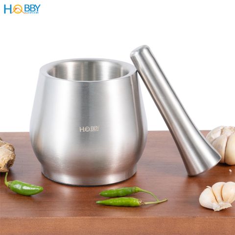 Chày cối inox 304 hình bầu giảm ồn Hobby home decor CI1