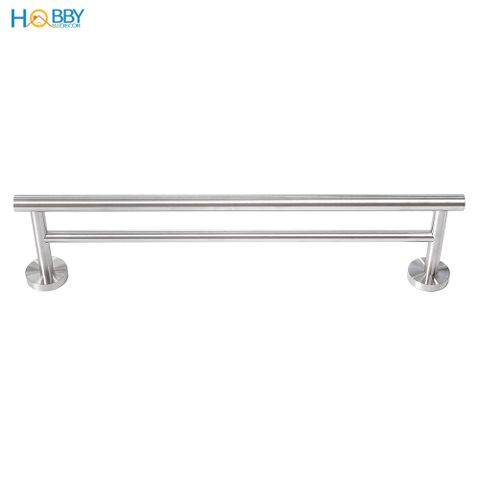 Giá treo khăn tắm quần áo có 2 thanh inox 304 Hobby Home Decor 2TT60