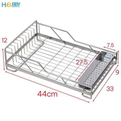 Kệ chén đa năng kèm ống đũa inox 304 Hobby home decor KC8