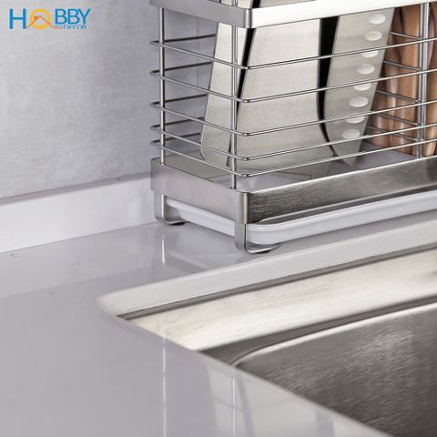 Kệ đựng đũa muỗng dao kéo 2 ngăn đa năng Hobby Home Decor KDM