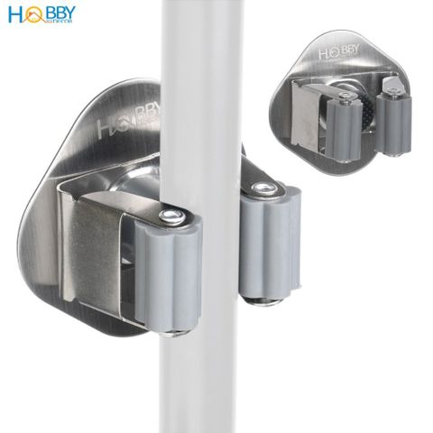 Combo 2 móc treo cán chổi dán tường inox 304 Hobby home decor CV3