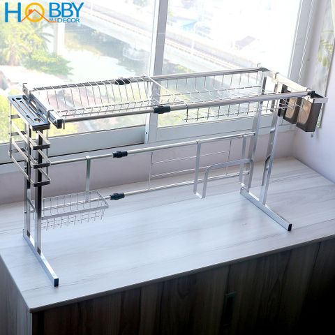 Kệ chén đa năng gác chậu rửa 6 ngăn inox 304 Hobby Home Decor KC6N