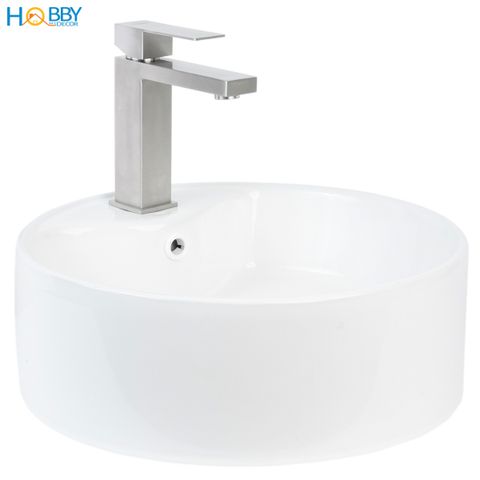 Vòi chậu lavabo rửa mặt nóng lạnh inox 304 mờ Hobby home decor VRM6