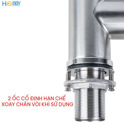 Vòi rửa chén bát nóng lạnh cao cấp inox 304 Hobby home decor RCDV