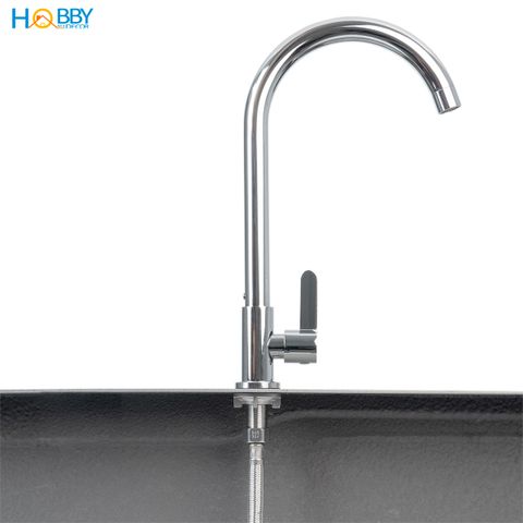 Vòi rửa chén lạnh gắn chậu inox 304 bóng khớp bi Hobby home decor RL2