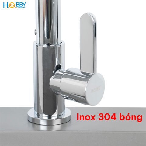 Vòi rửa chén lạnh gắn chậu inox 304 bóng khớp bi Hobby home decor RL2