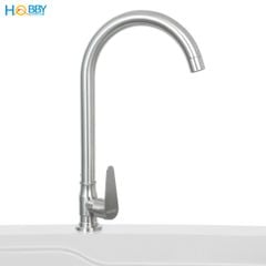 Vòi rửa chén bát lạnh gắn chậu inox 304 xoay tròn Hobby home decor RL1