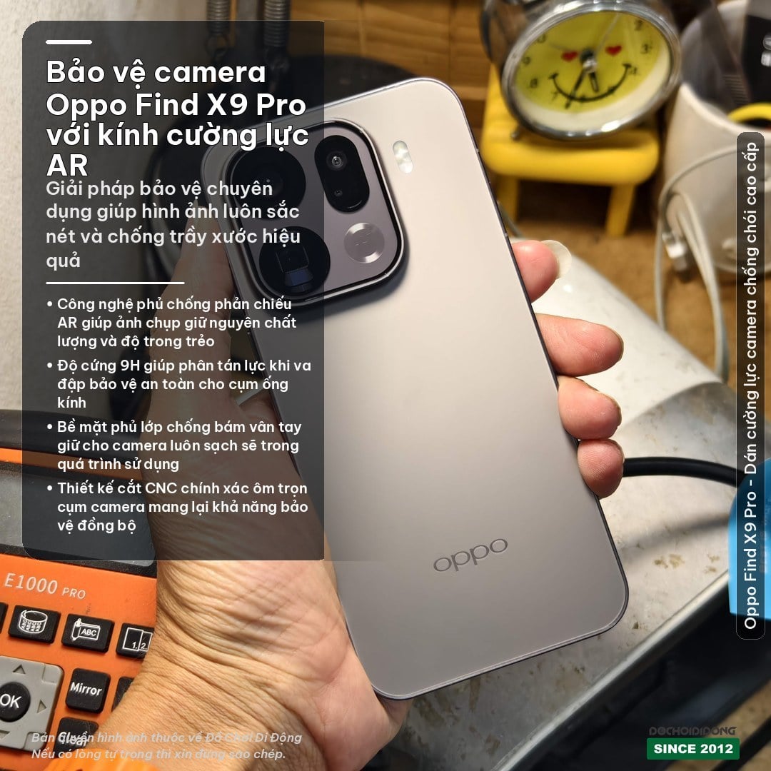 Kính Cường Lực Camera Oppo Find X9/X9s/ X9 Pro Ultra (AR Lens Glass) - Chống Chói, Chống Va Đập 9H
