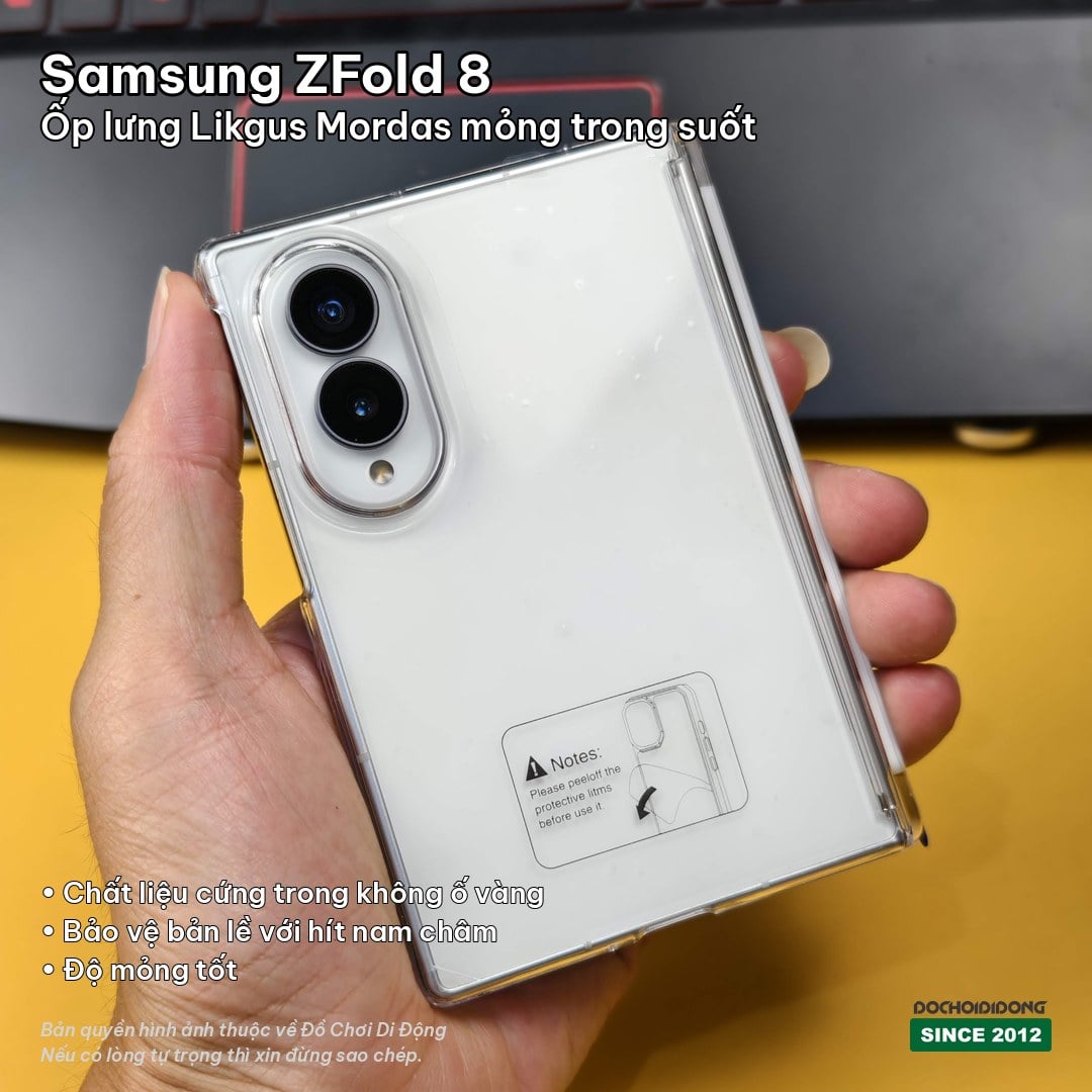 Ốp lưng Samsung Galaxy Z Fold 8 Likgus Mordas Trong Suốt