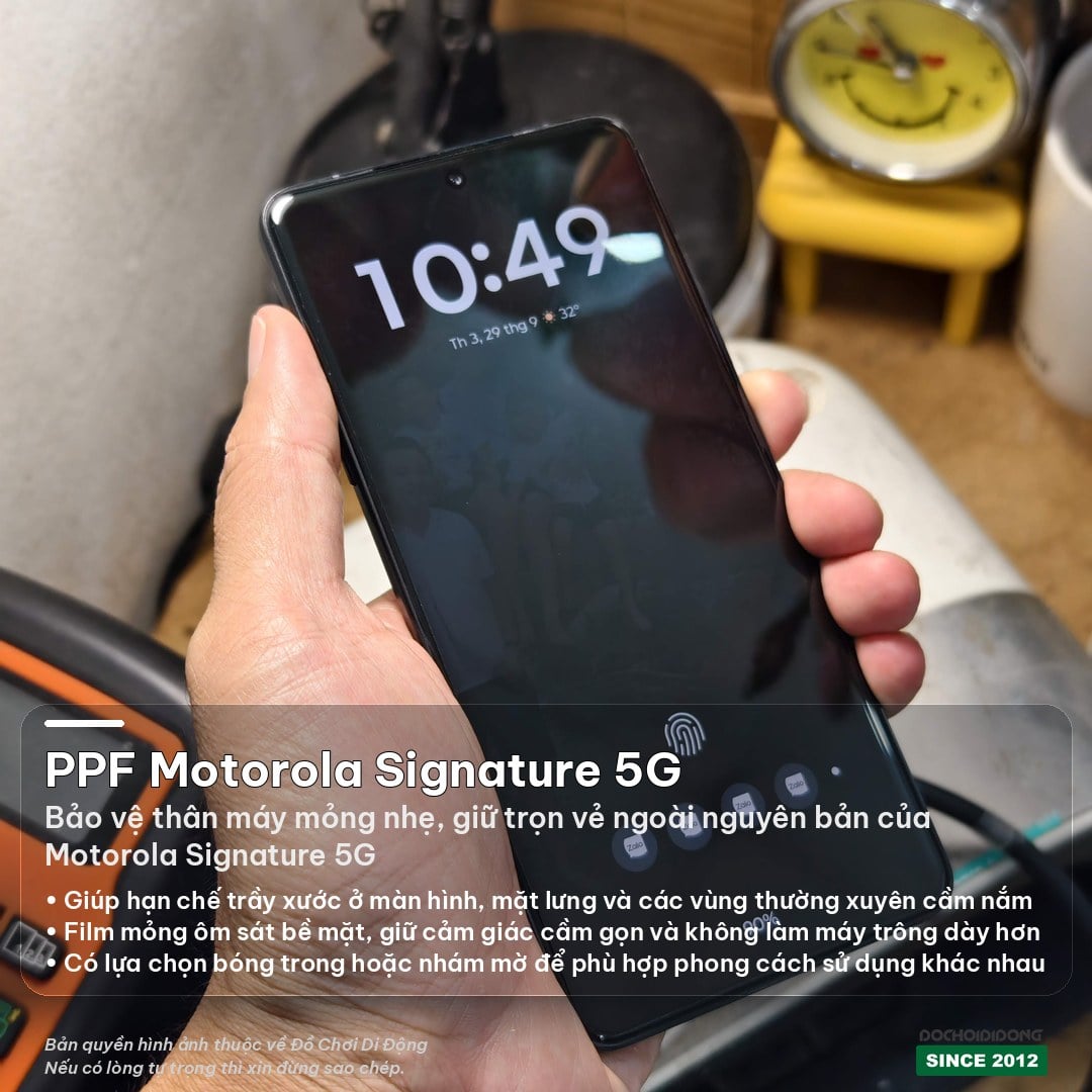 Miếng dán PPF bảo vệ Motorola Signature 5G (Tùy chọn Bóng / Nhám)