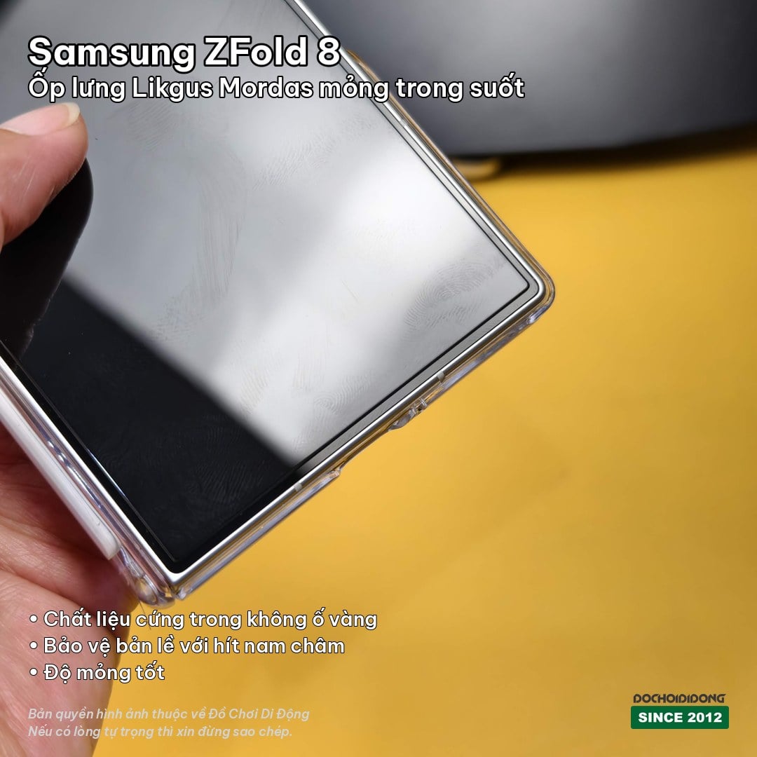 Ốp lưng Samsung Galaxy Z Fold 8 Likgus Mordas Trong Suốt