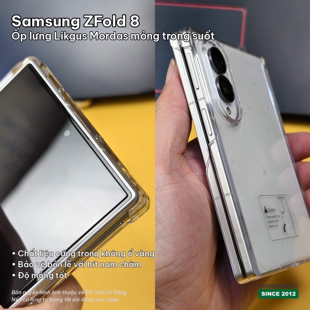Ốp lưng Samsung Galaxy Z Fold 8 Likgus Mordas Trong Suốt