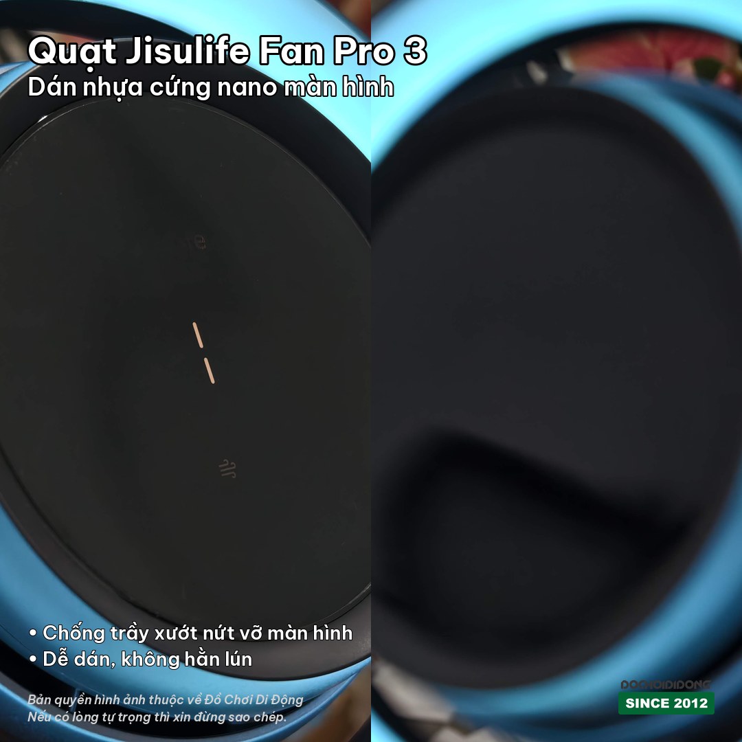 Miếng dán màn hình nhựa cứng Nano cho quạt Jisulife Fan Pro 3
