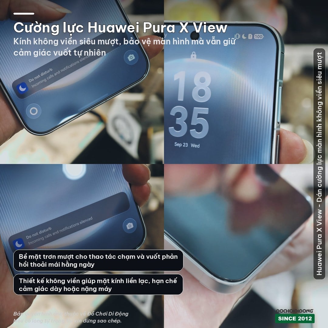 Huawei Pura X View - Kính cường lực màn hình không viền siêu mượt