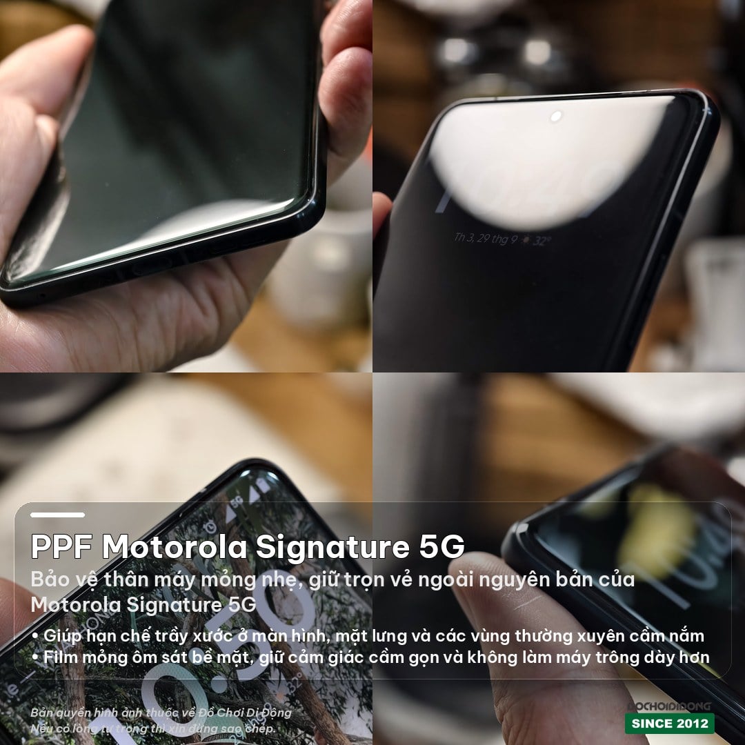 Miếng dán PPF bảo vệ Motorola Signature 5G (Tùy chọn Bóng / Nhám)