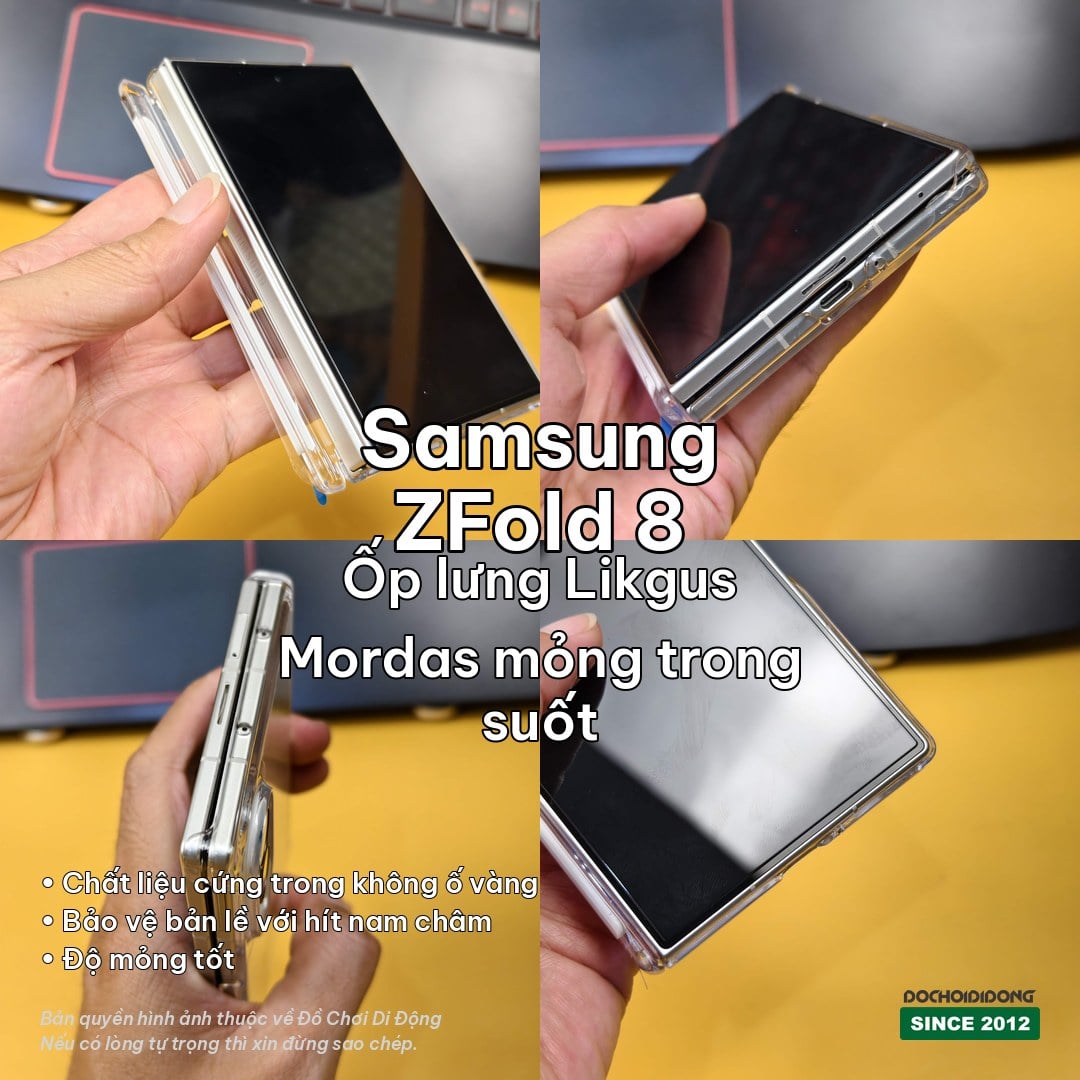 Ốp lưng Samsung Galaxy Z Fold 8 Likgus Mordas Trong Suốt