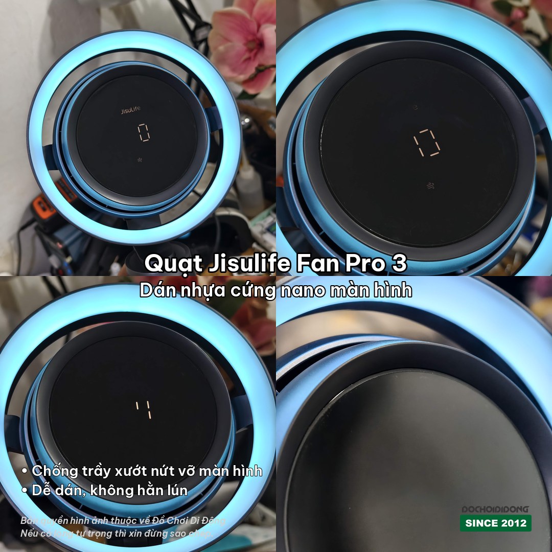 Miếng dán màn hình nhựa cứng Nano cho quạt Jisulife Fan Pro 3