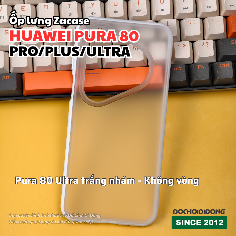 Ốp Lưng Zacase Chính Hãng Cho Huawei Pura 80 Pro / Plus / Ultra | Chống Sốc Mạnh Mẽ, Tùy Chọn Vòng Nam Châm