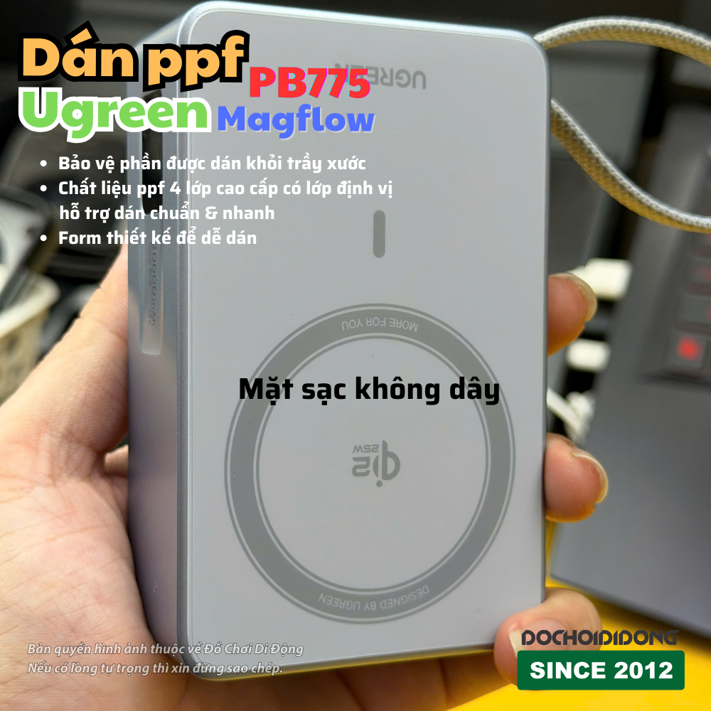 Miếng Dán PPF Ugreen MagFlow PB775: Chống Trầy Xước, Tự Phục Hồi, Dễ Dán Tại Nhà