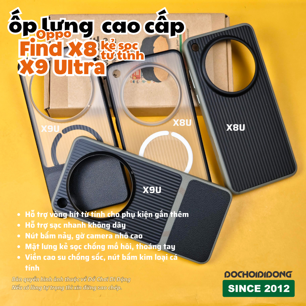 Ốp lưng kẻ sọc cao cấp Oppo Find X8 / X9 Ultra chống sốc có vòng nam châm