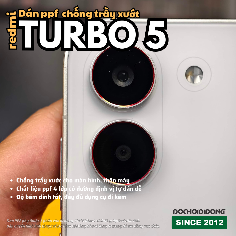 Miếng Dán PPF Chống Trầy Xước Redmi Turbo 5 - Bảo Vệ Toàn Diện, Tự Dán Dễ Dàng