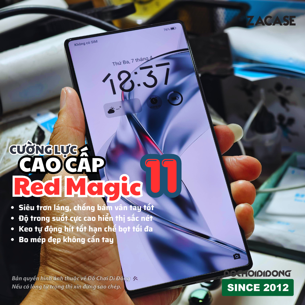 Miếng Dán cường lực màn hình&nbsp;Nubia Red Magic 10 11 10s Pro Plus Air&nbsp;Zacase All Clear Super Glass cao cấp