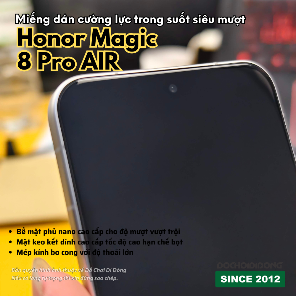 Miếng dán kính&nbsp;Cường Lực Honor Magic 8 Pro Air - 