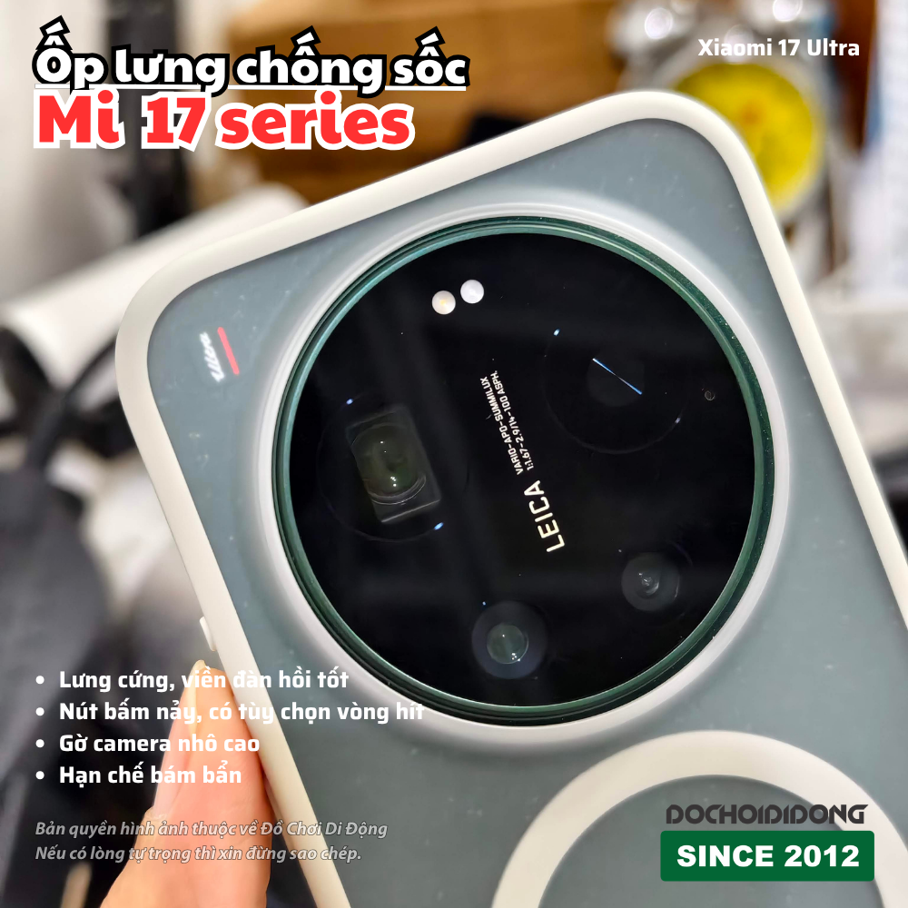 Ốp Lưng Chống Sốc Xiaomi 17 Pro / 17 Pro Max Ultra (Tùy Chọn Vòng Hít Nam Châm)