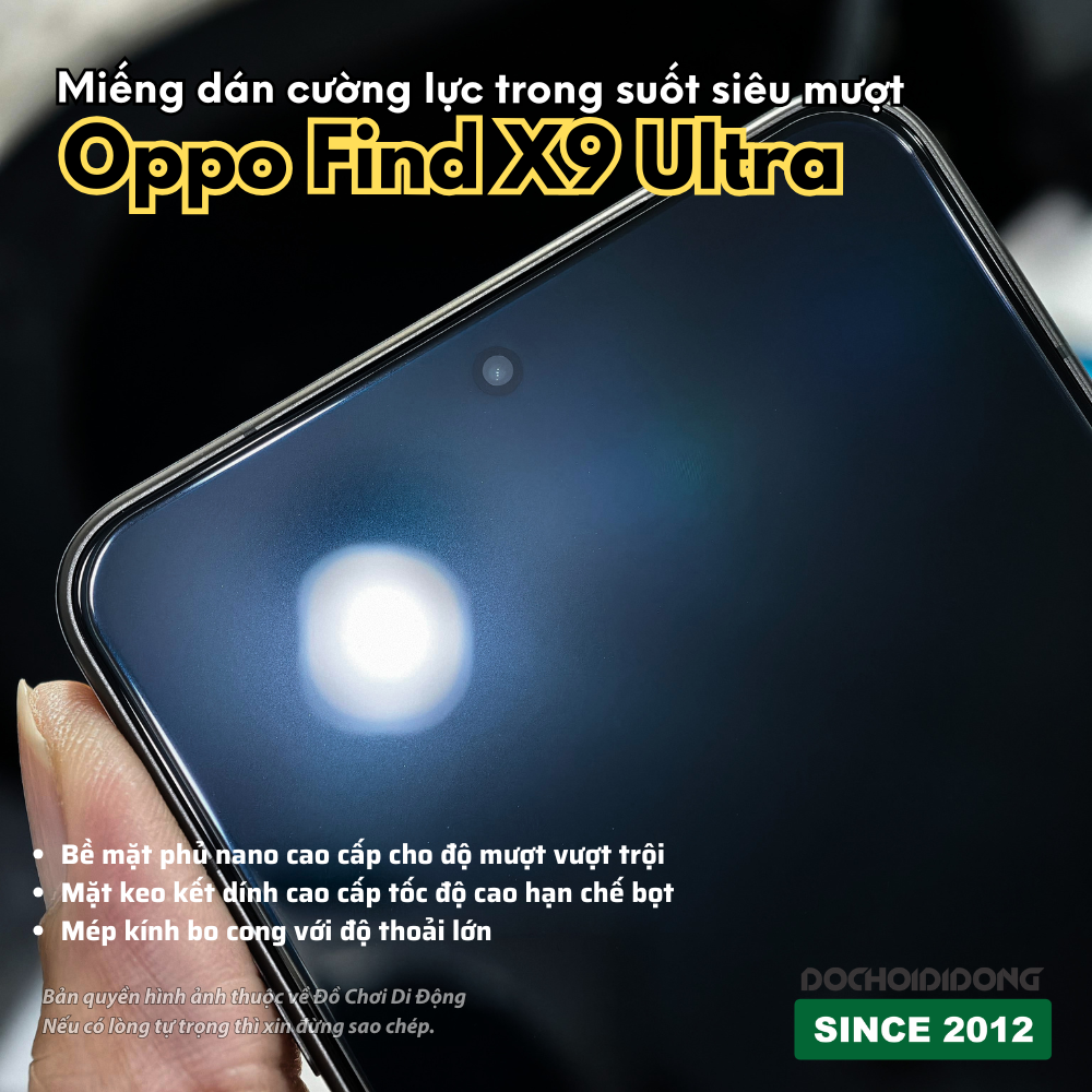 Miếng Dán cường lực màn hình Oppo Find X9 Pro X8 X8s X8 Ultra - Realme GT8 Pro Neo 8 Turbo 6 6V cao cấp