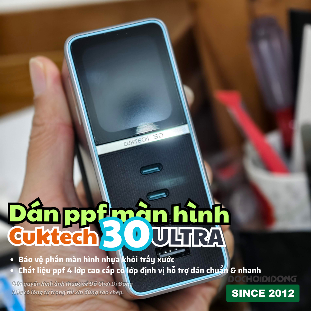 Dán PPF màn hình trạm sạc Cuktech 30 ultra TA3005U Super Power Station 300W