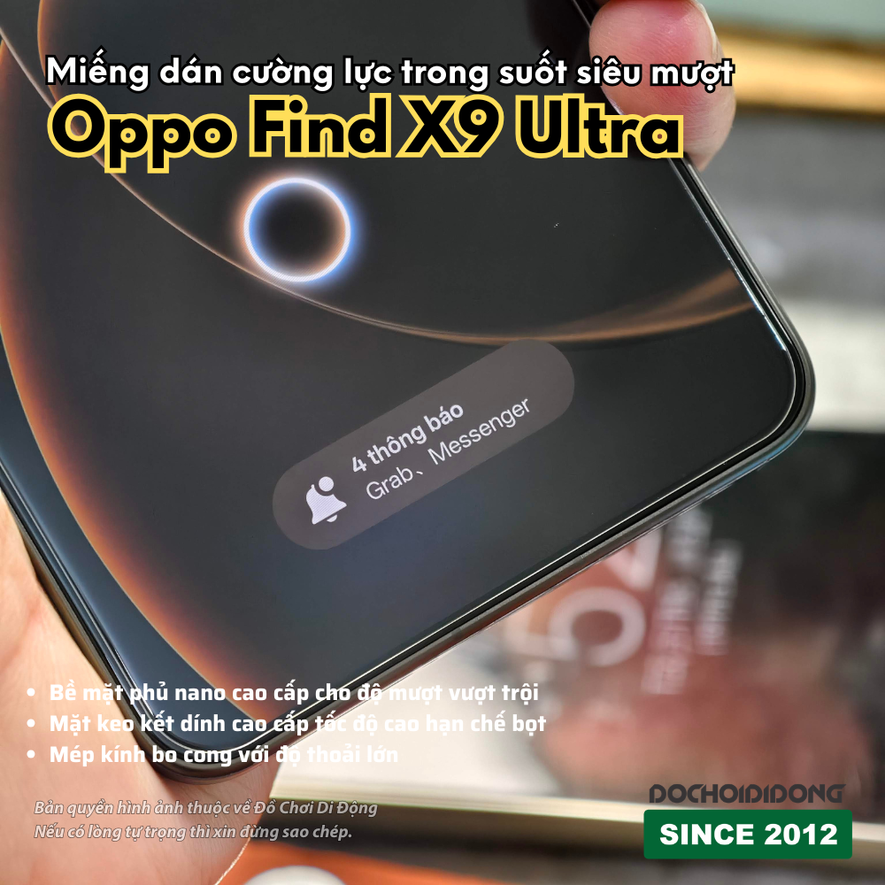 Miếng Dán cường lực màn hình Oppo Find X9 Pro X8 X8s X8 Ultra - Realme GT8 Pro Neo 8 Turbo 6 6V cao cấp