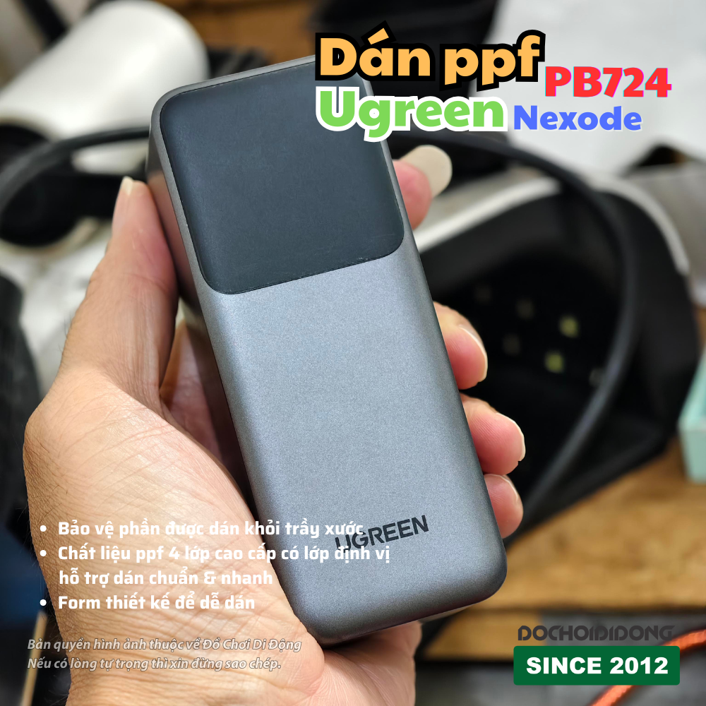 Miếng dán PPF màn hình pin dự phòng UGREEN Nexode Genshin Impact Edition 20000mAh 130W - PB721 - PB722 PB724 PB725 - PB726 trong cao cấp