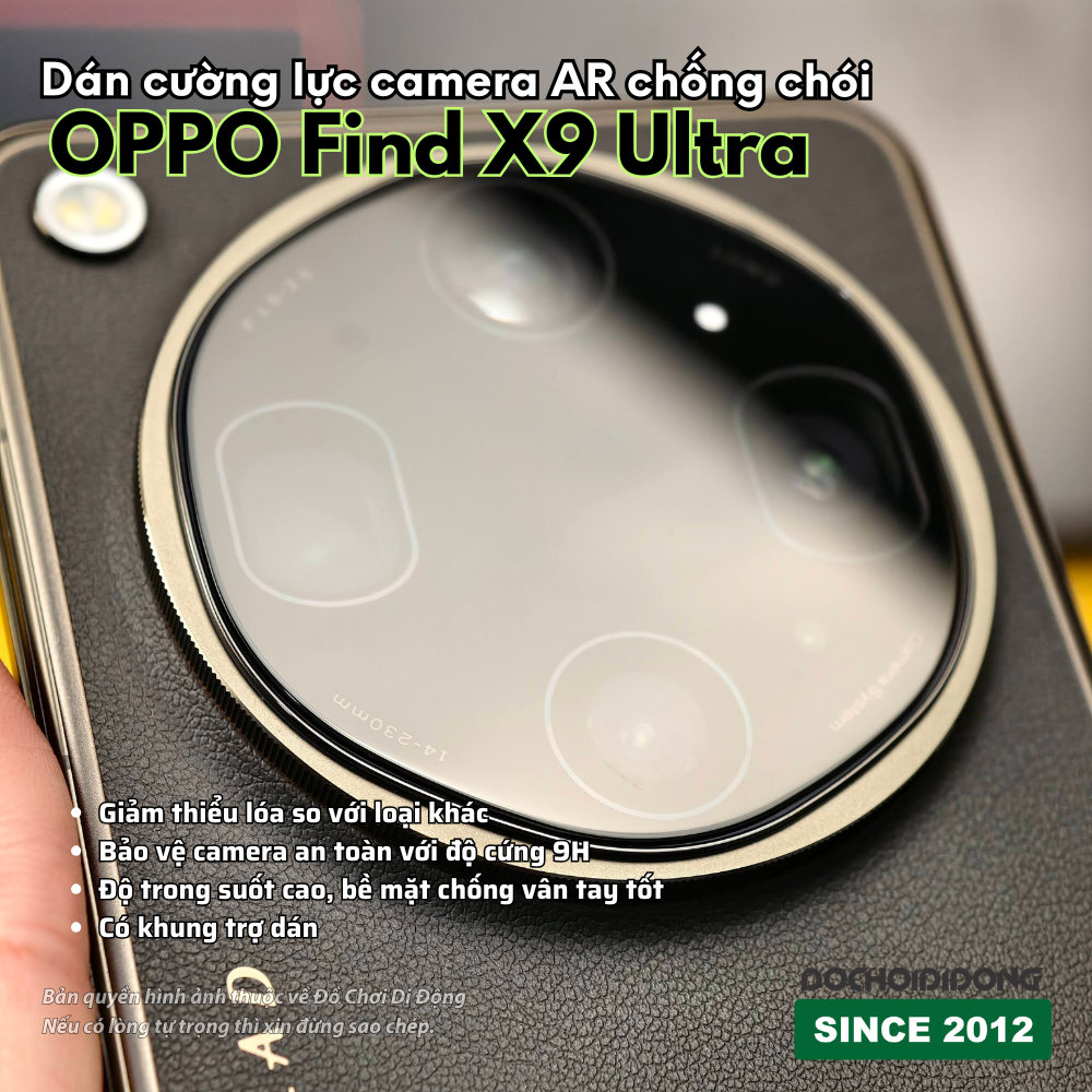 Miếng Dán Cường Lực Camera Chống Chói ZACASE Oppo Find X8 - X8s+ - X8 Pro - X8s - X8 X9 Ultra