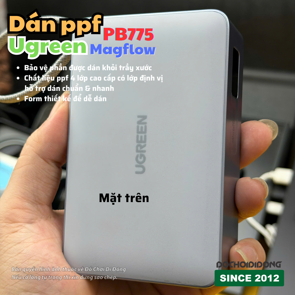 Miếng Dán PPF Ugreen MagFlow PB775: Chống Trầy Xước, Tự Phục Hồi, Dễ Dán Tại Nhà