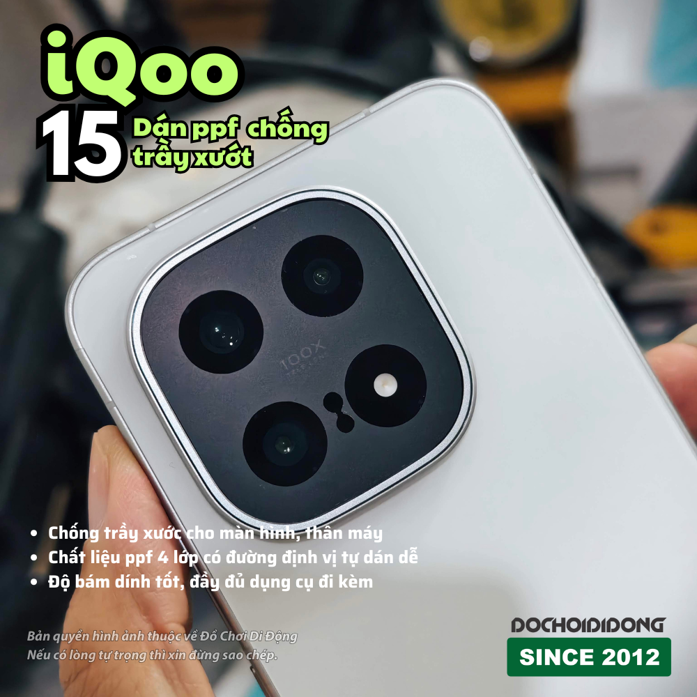 Dán PPF Chống Trầy Xước Full Body/Màn Hình iQOO 15 (Nhám/Bóng) - Thiết Kế Cho Game Thủ