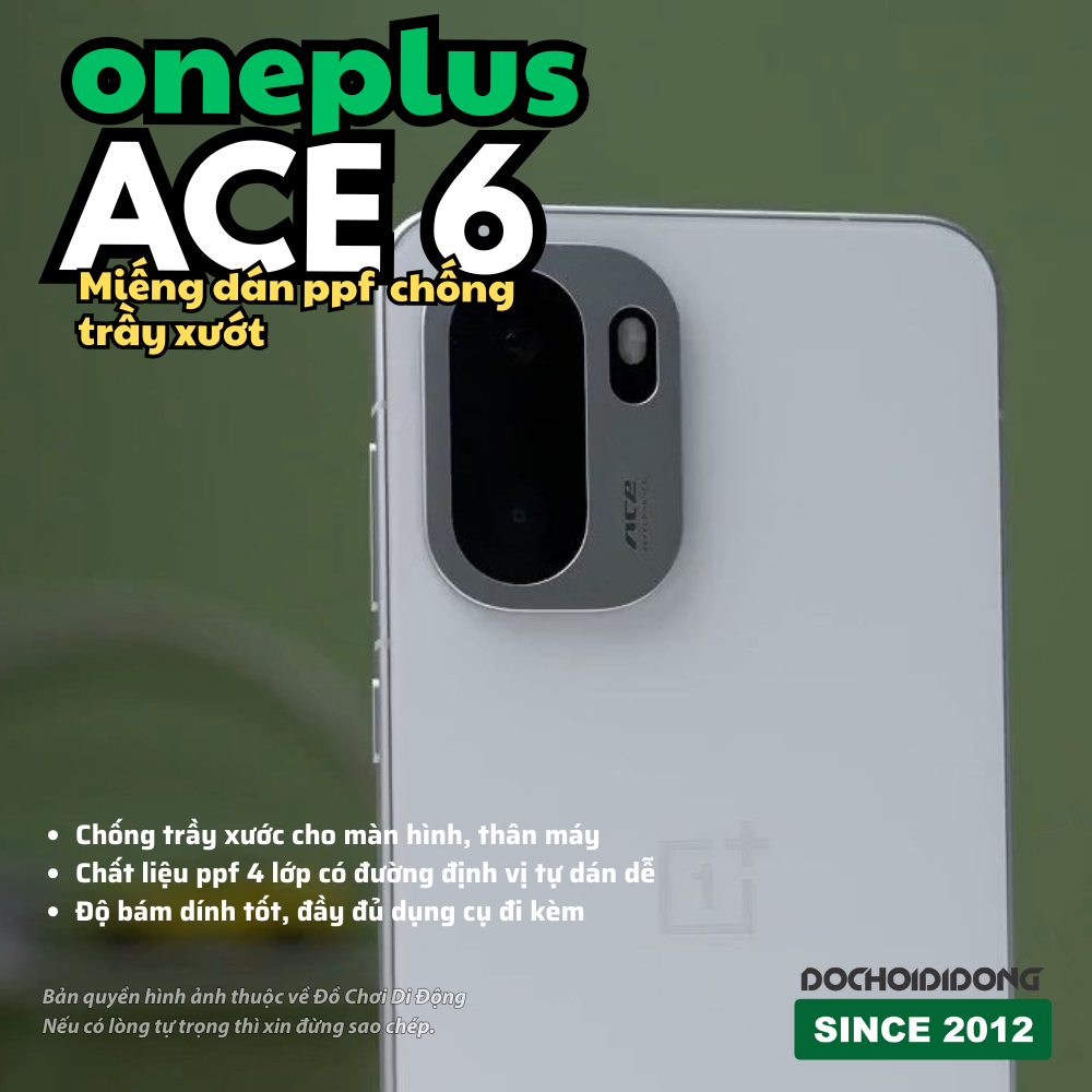 Miếng ​Dán PPF Full Body OnePlus Ace 6 - Công Nghệ 4 Lớp, Tự Dán Dễ Dàng